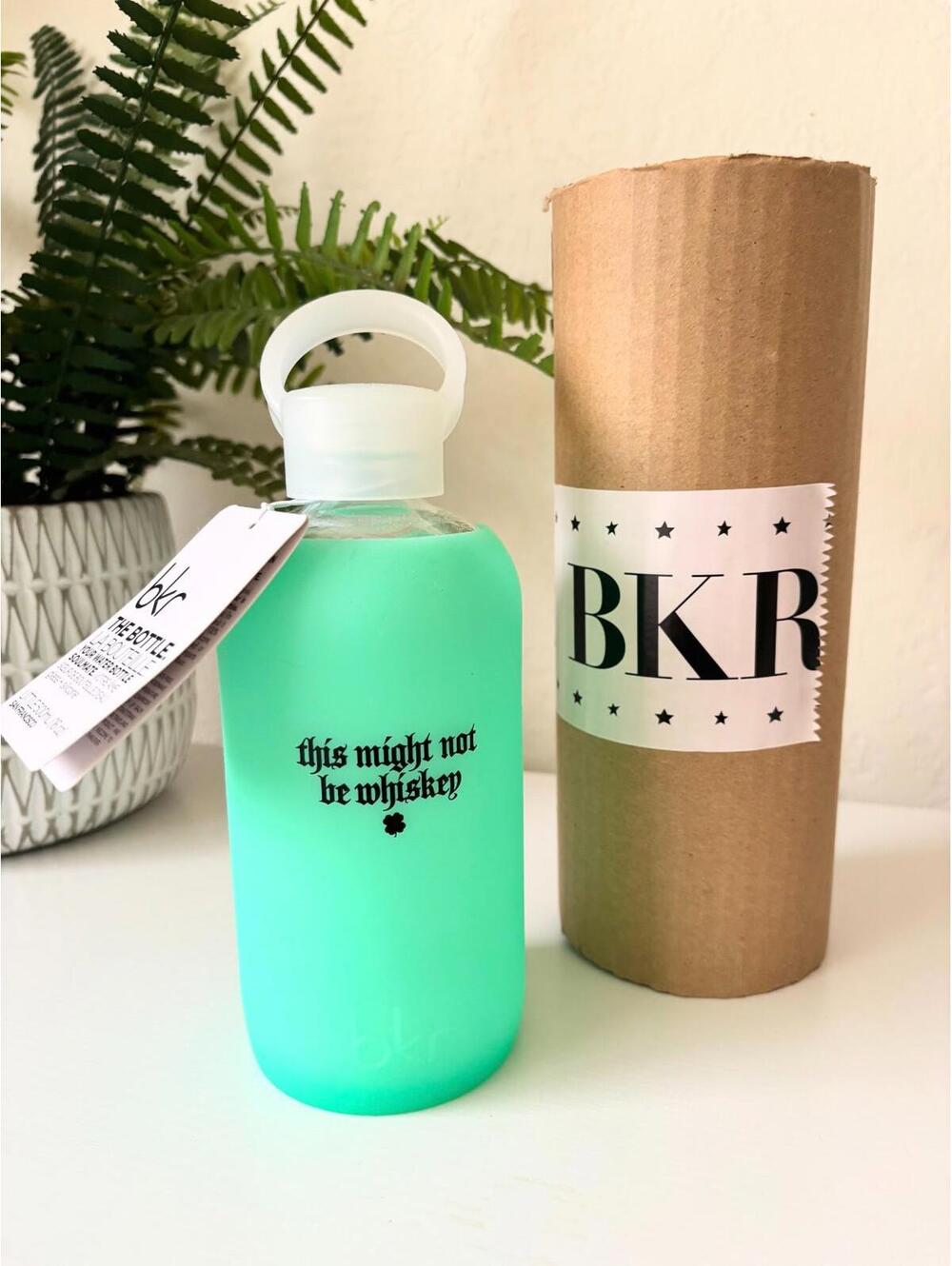 BKR Jules 500mL Glass Water Bottle “This Might Not Be Whiskey” St Patrick’s Day